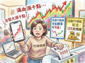 0050媽媽滿手趕著賣，台股又滿血漲千點…狂殺千點時背後勝率有9成！這檔ETF將配息：13%趁機賺